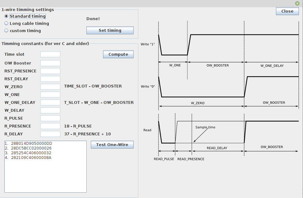 OneWire setting 2