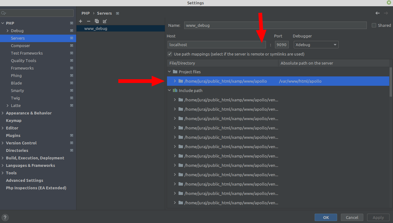 Xdebug setting
